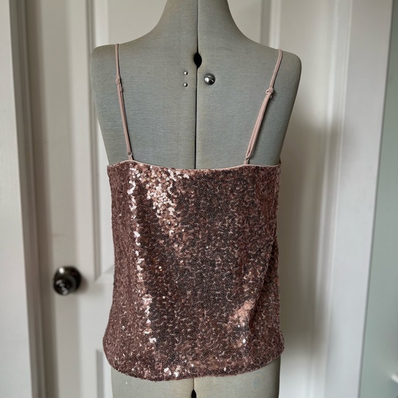 Vero Moda Rose Gold Sequin top sz.sm - Picture 2 of 5